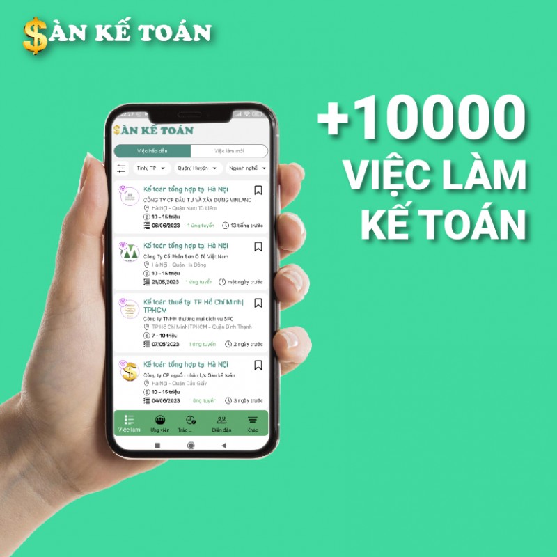 Danh sách việc làm kế toán