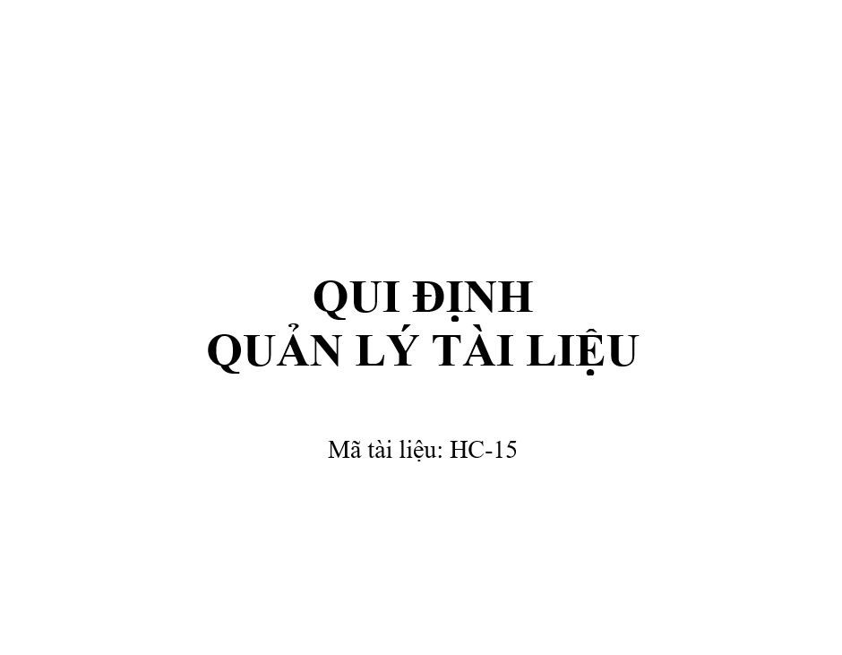 Quy định quản lý tài liệu 