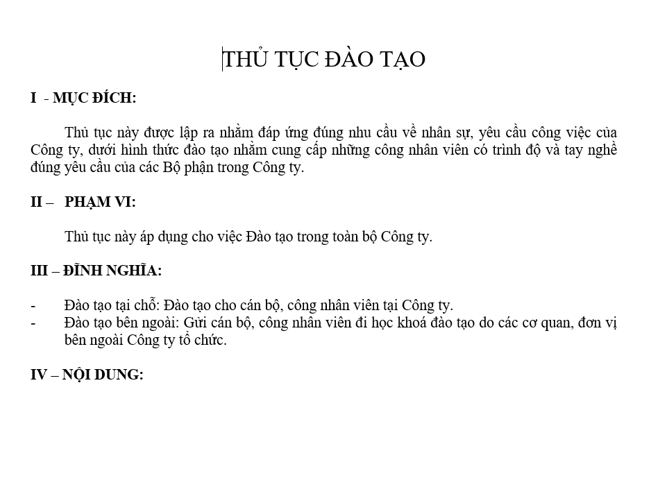 Quy trình bán hàng - Quy trình đào tạo
